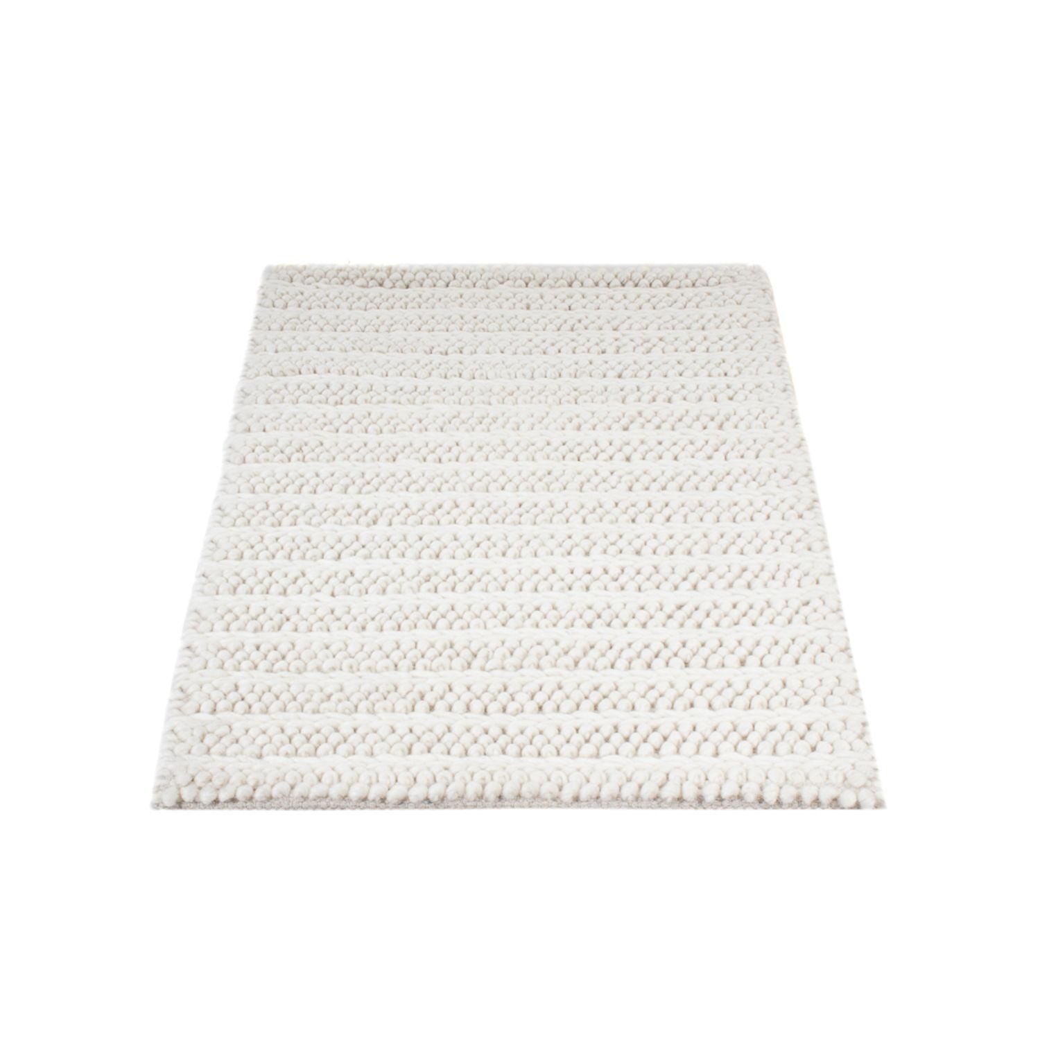 Alfombra de lana - 95 x 63 cm - gris claro