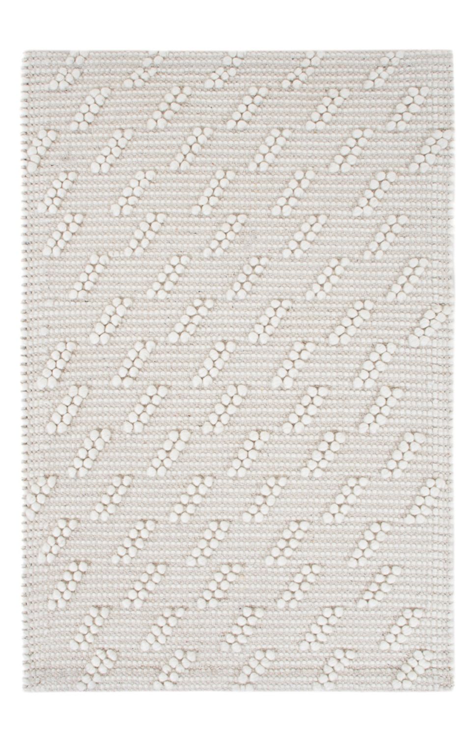 Alfombra de lana - 95 x 63 cm - gris claro