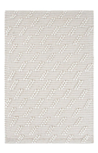 Alfombra de lana - 95 x 63 cm - gris claro