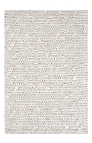 Alfombra de lana - 95 x 63 cm - gris claro
