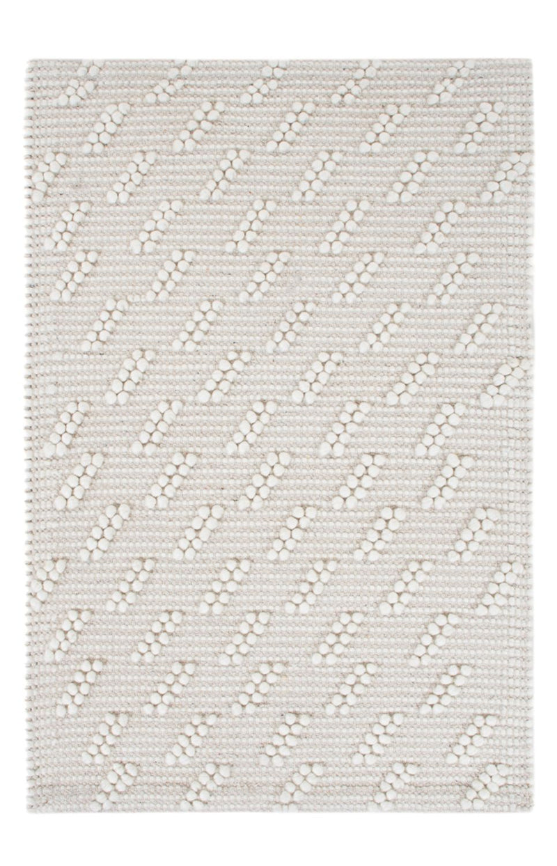 Alfombra de lana - 95 x 63 cm - gris claro