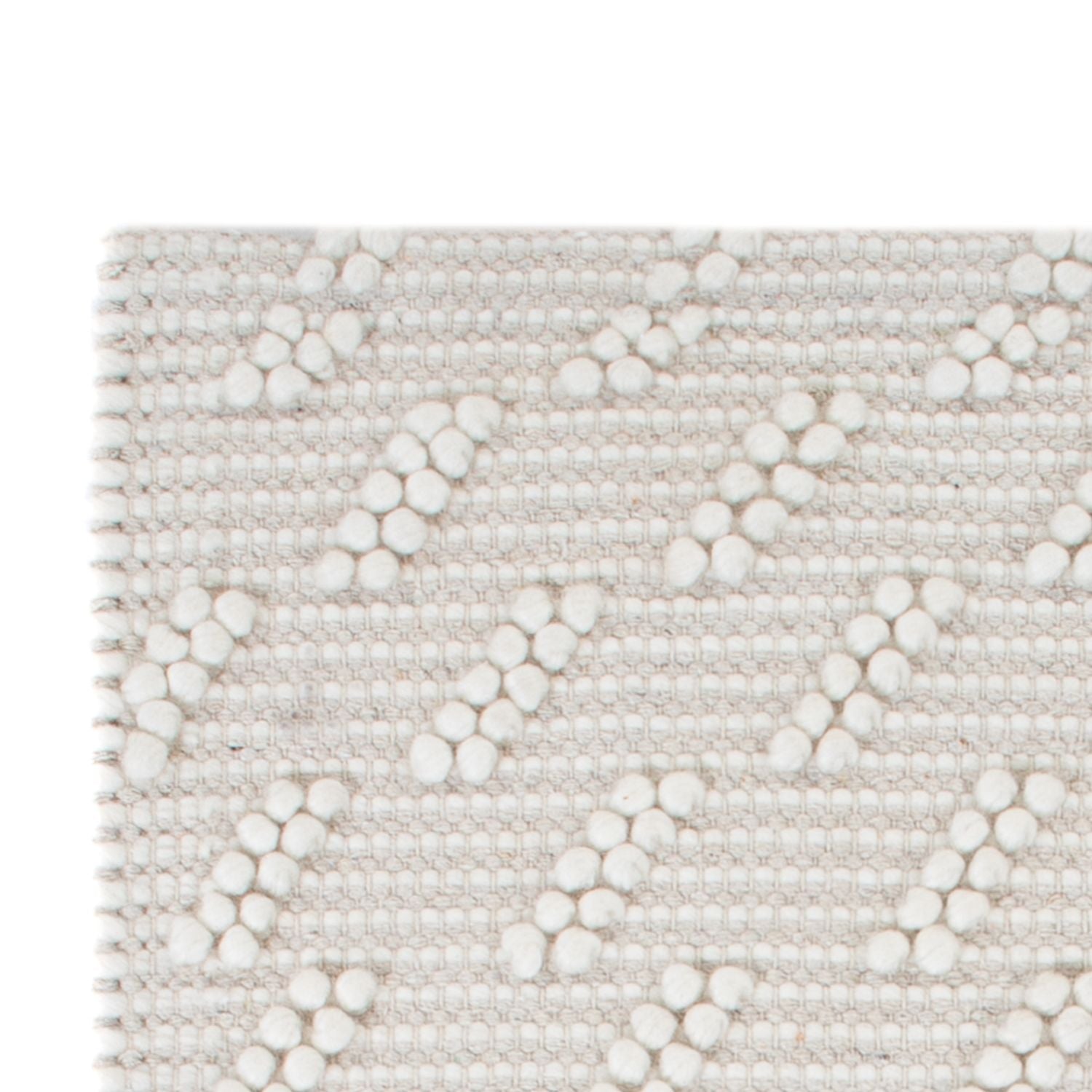 Alfombra de lana - 95 x 63 cm - gris claro