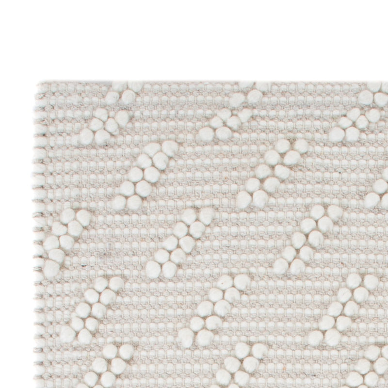 Alfombra de lana - 95 x 63 cm - gris claro