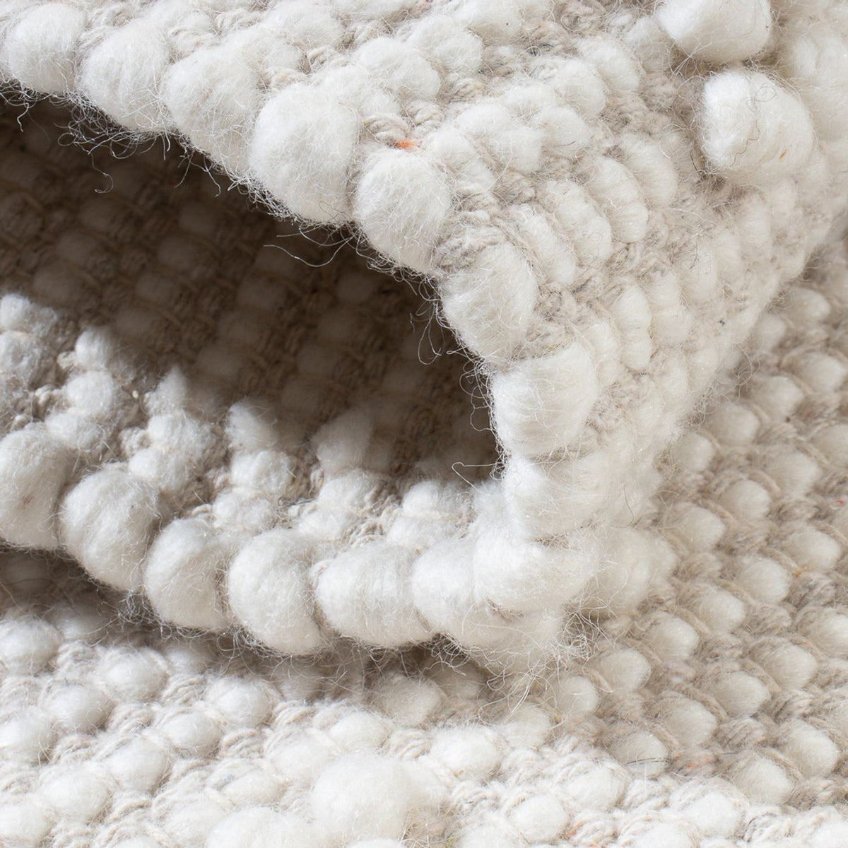 Alfombra de lana - 95 x 63 cm - gris claro