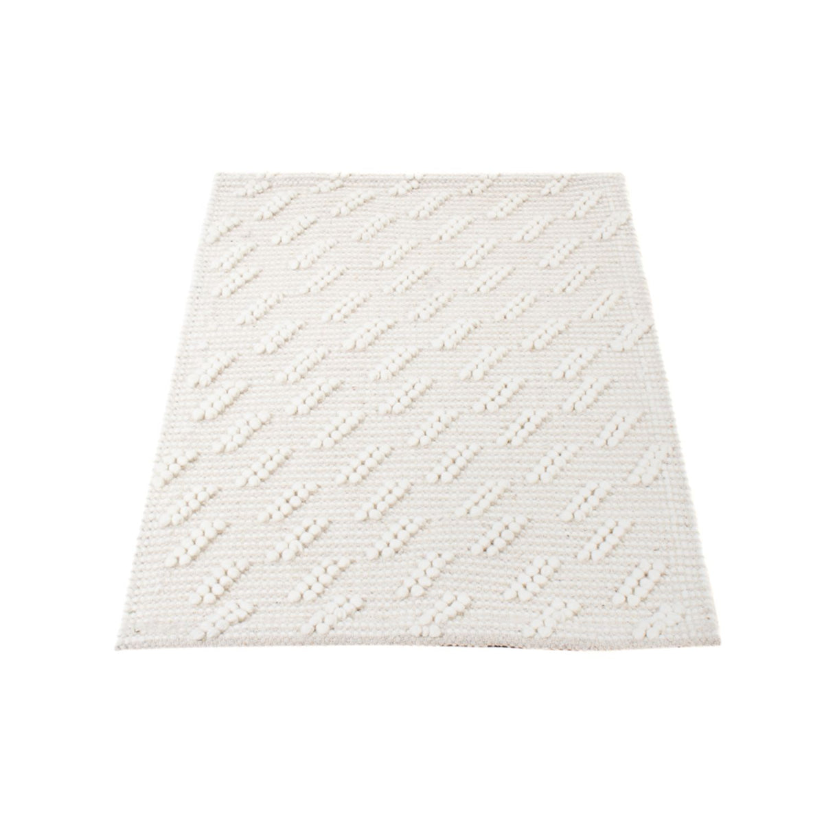 Alfombra de lana - 95 x 63 cm - gris claro