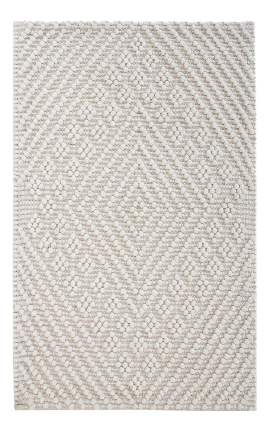 Alfombra de lana - 96 x 62 cm - gris claro