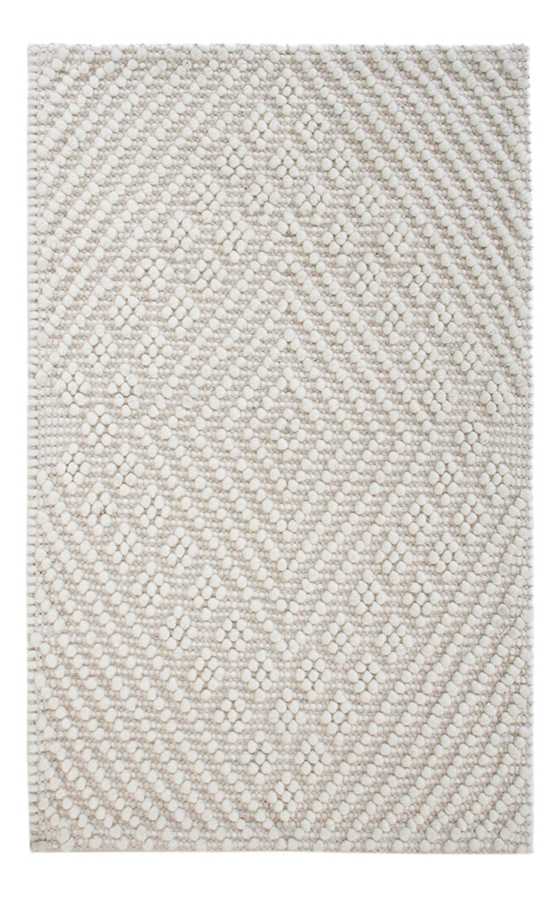 Alfombra de lana - 96 x 62 cm - gris claro