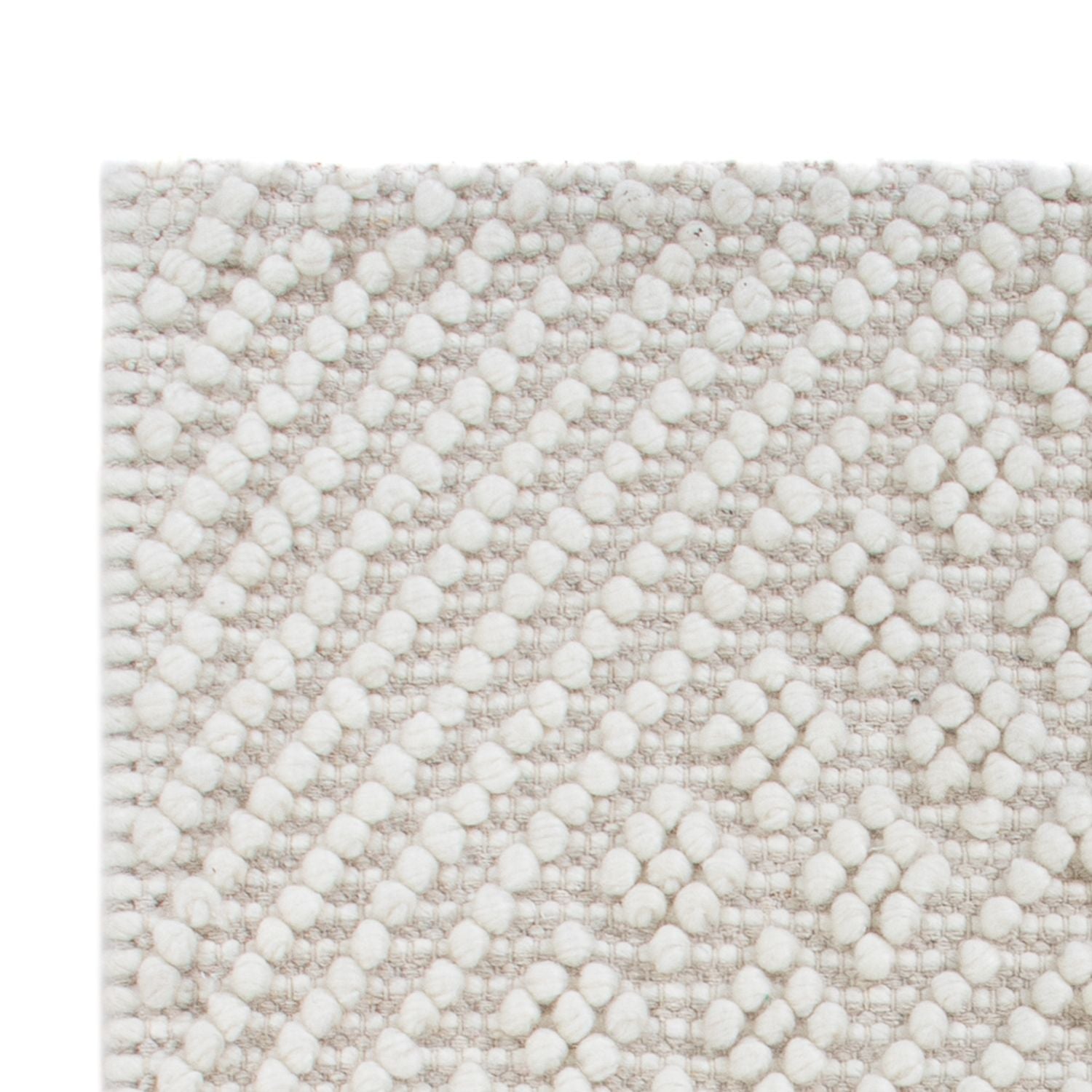 Alfombra de lana - 96 x 62 cm - gris claro