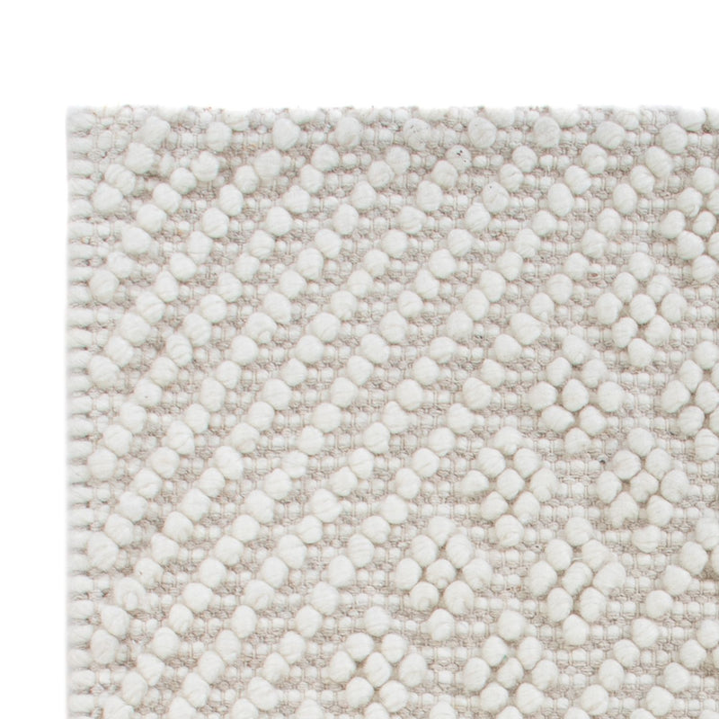 Alfombra de lana - 96 x 62 cm - gris claro