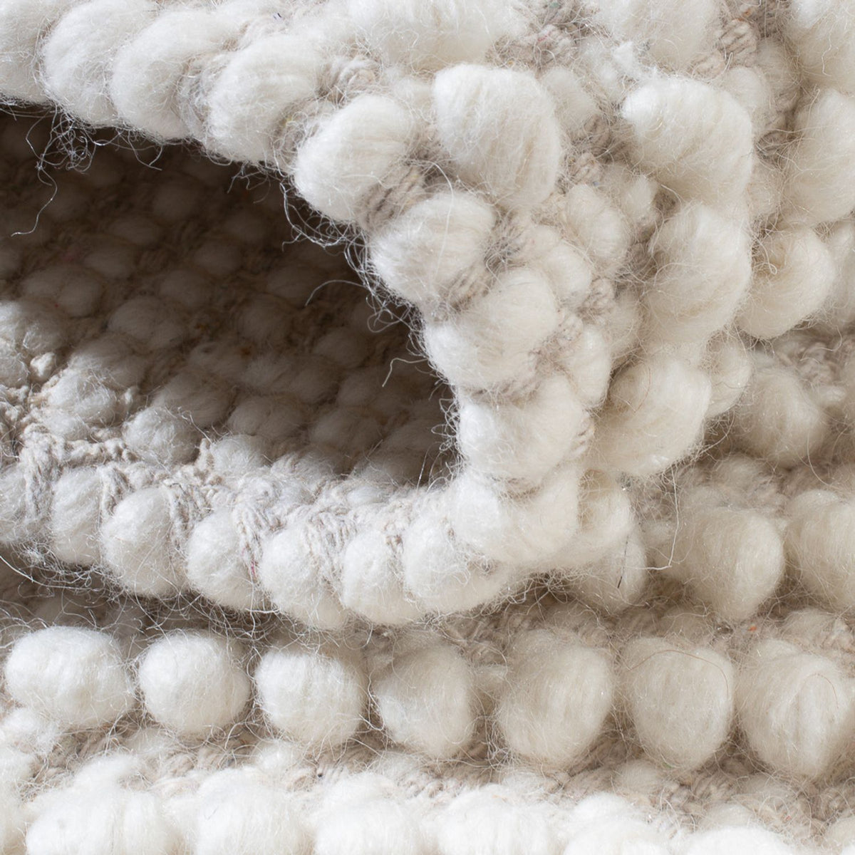 Alfombra de lana - 96 x 62 cm - gris claro