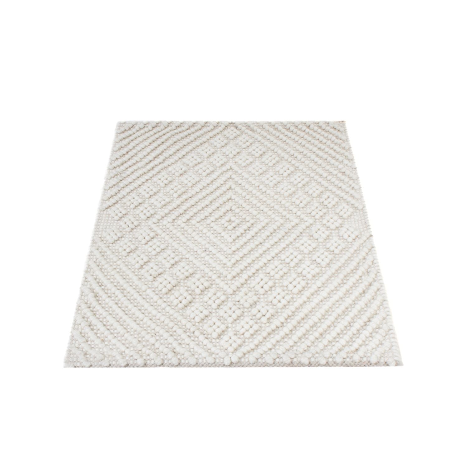 Alfombra de lana - 96 x 62 cm - gris claro