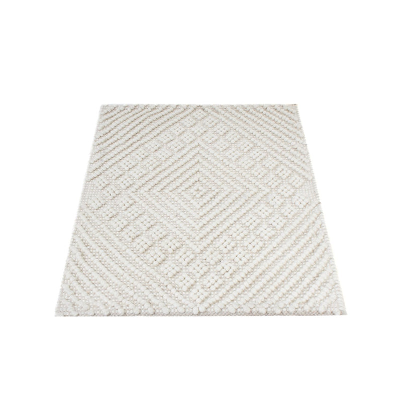 Alfombra de lana - 96 x 62 cm - gris claro