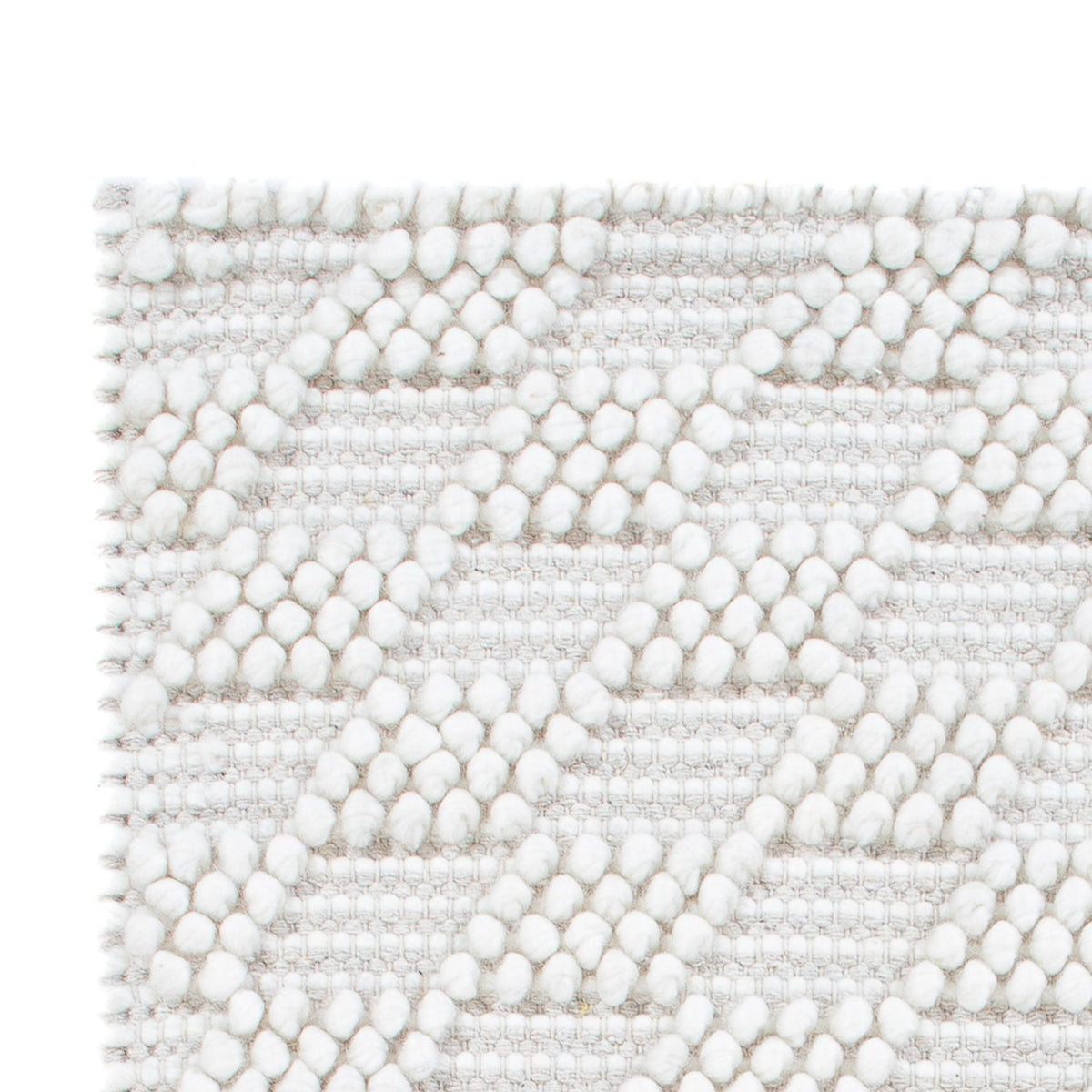 Alfombra de lana - 94 x 60 cm - gris claro