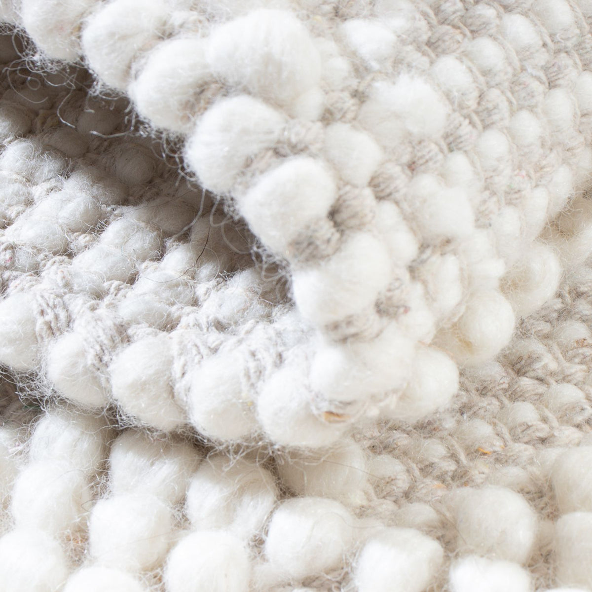 Alfombra de lana - 94 x 60 cm - gris claro