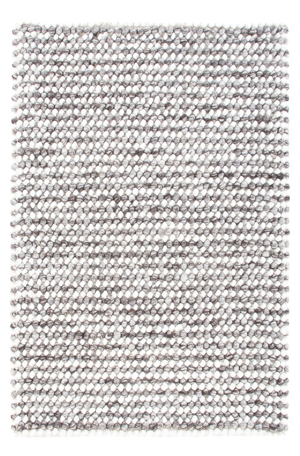 Alfombra de lana - 94 x 60 cm - gris