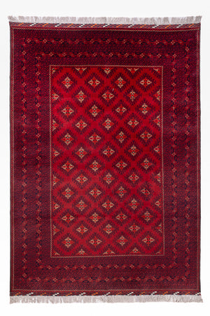 Alfombra afgana - Bukhara - 288 x 192 cm - rojo