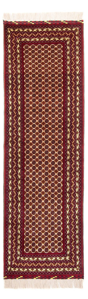 Alfombra de pasillo Alfombra afgana - 287 x 90 cm - beige