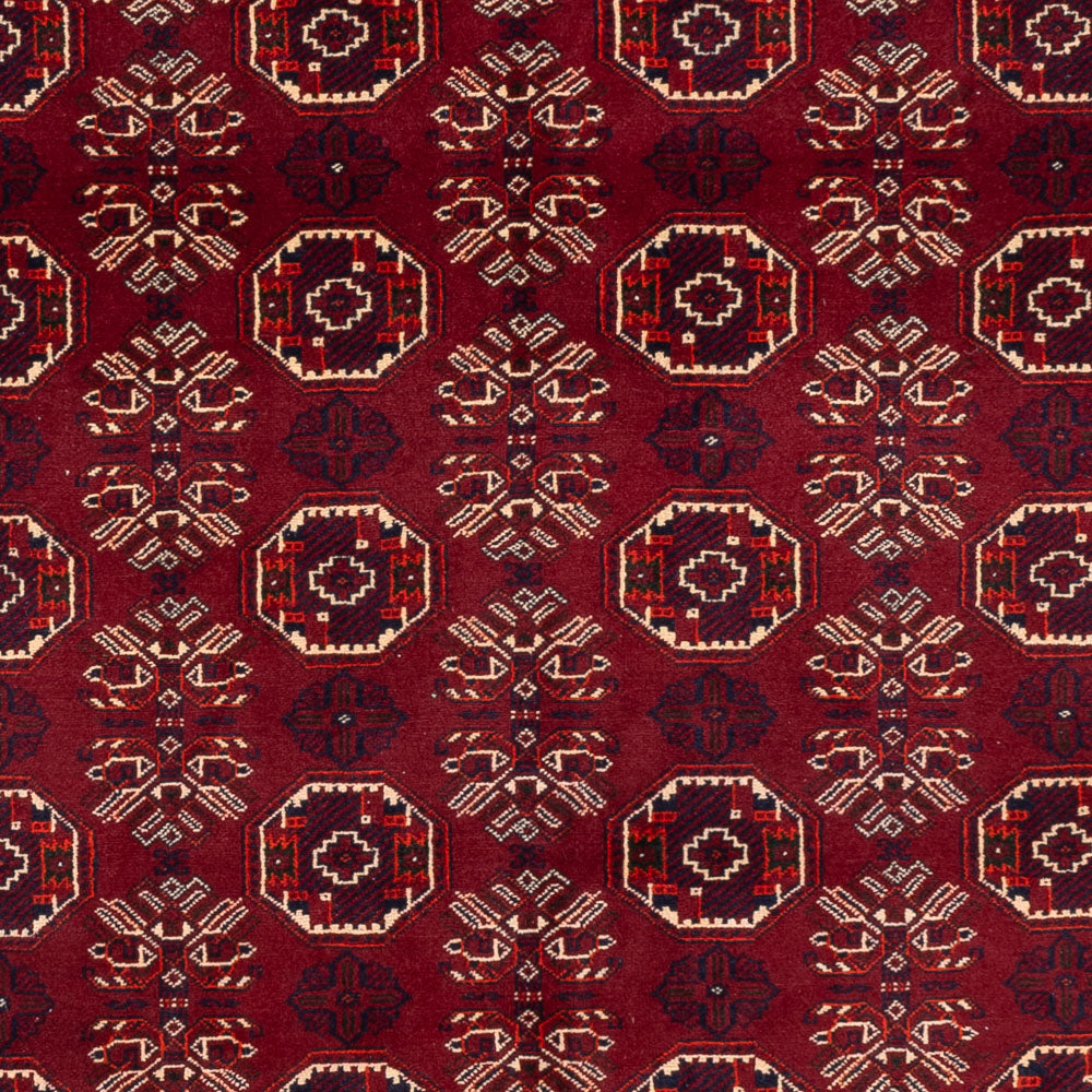 Alfombra afgana - Bukhara - 280 x 188 cm - rojo oscuro