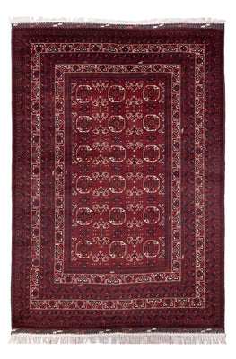 Alfombra afgana - Bukhara - 290 x 201 cm - rojo oscuro