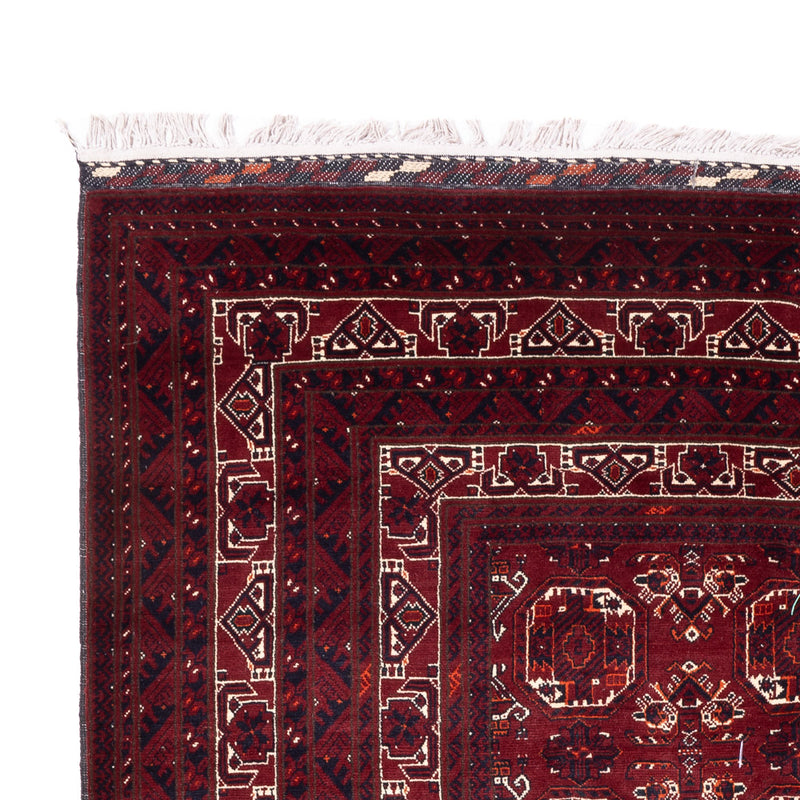 Alfombra afgana - Bukhara - 290 x 201 cm - rojo oscuro