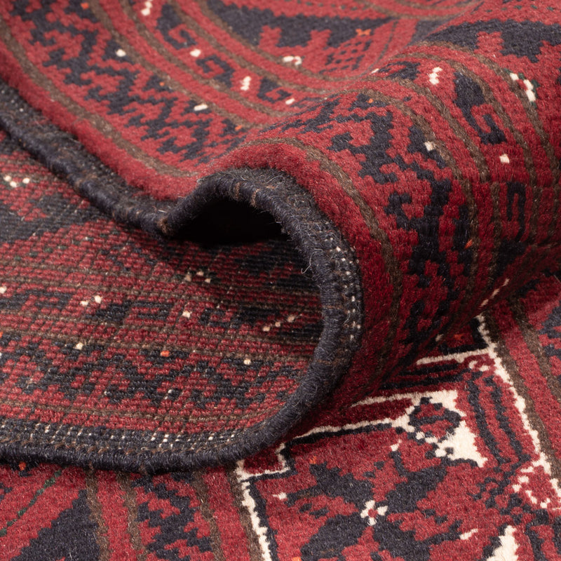 Alfombra afgana - Bukhara - 290 x 201 cm - rojo oscuro