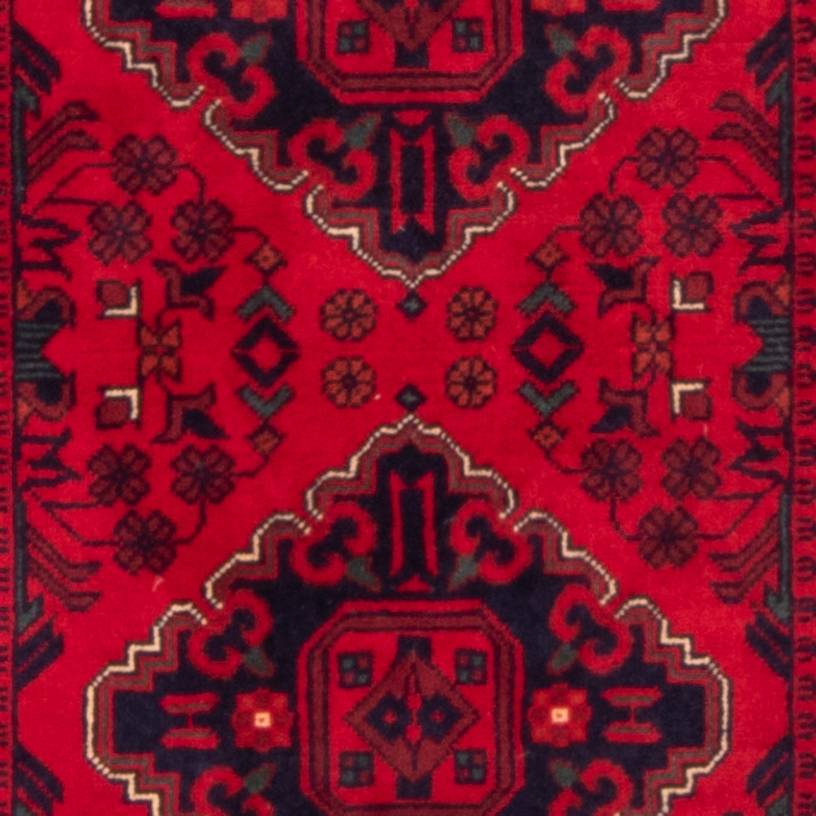 Alfombra de pasillo Alfombra afgana - 292 x 90 cm - rojo