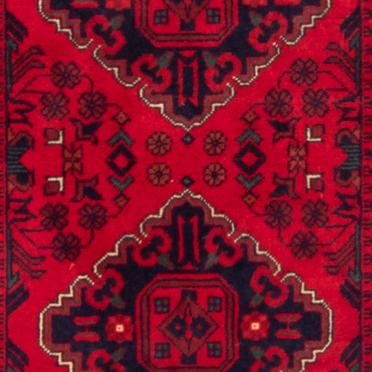 Alfombra de pasillo Alfombra afgana - 292 x 90 cm - rojo