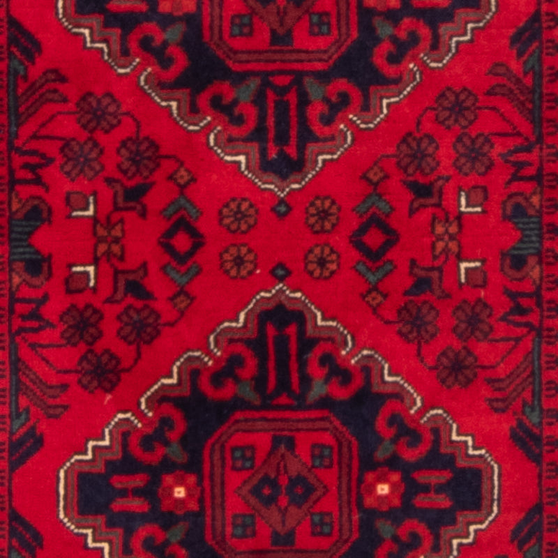 Alfombra de pasillo Alfombra afgana - 292 x 90 cm - rojo
