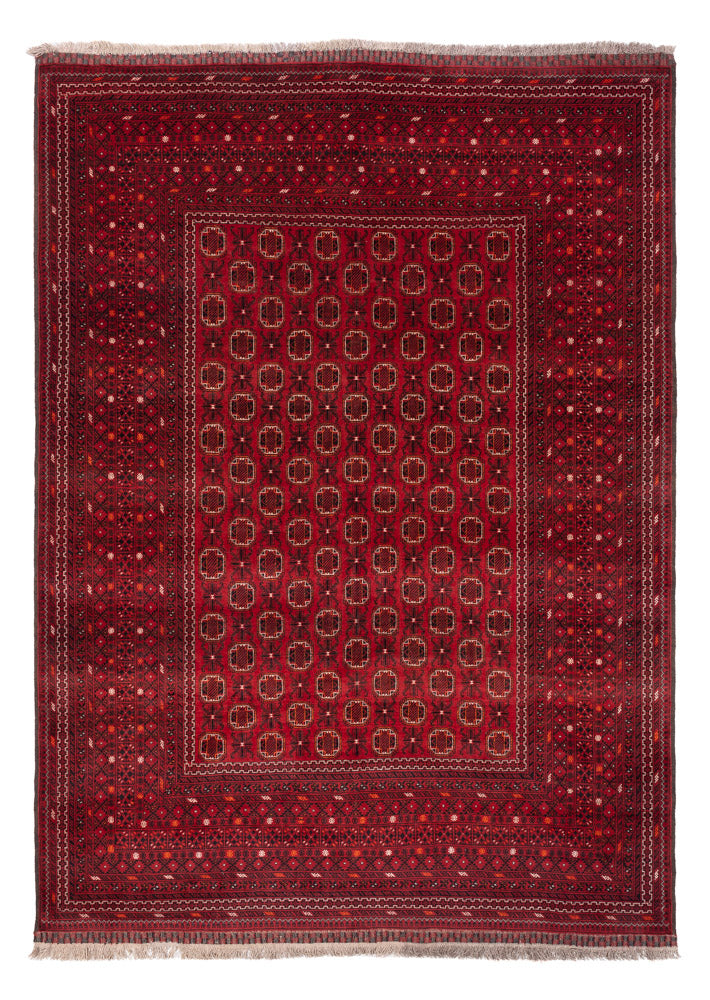 Alfombra afgana - Bukhara - 274 x 198 cm - rojo
