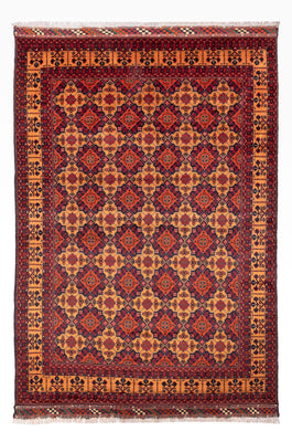 Alfombra afgana - 284 x 199 cm - beige oscuro