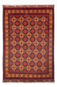 Alfombra afgana - 284 x 199 cm - beige oscuro