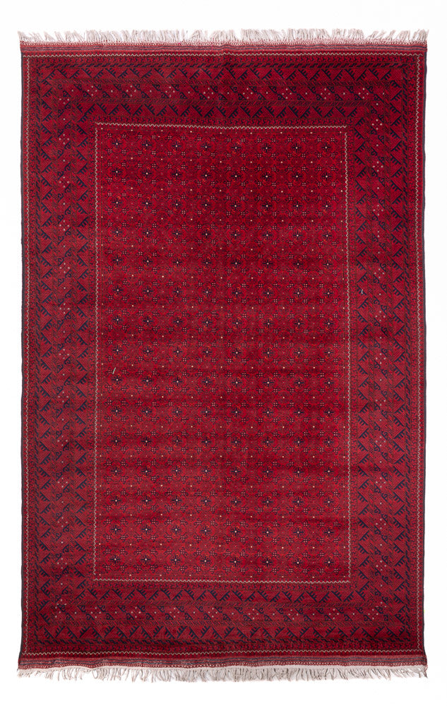 Alfombra afgana - 296 x 193 cm - rojo