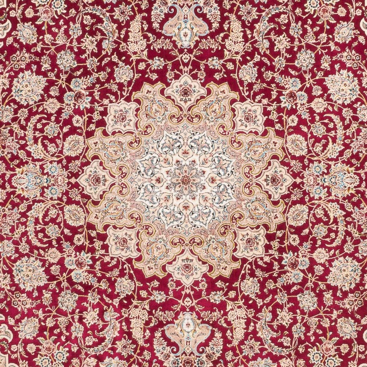 Alfombra de seda - Ghom Seda - Prima - 227 x 145 cm - rojo