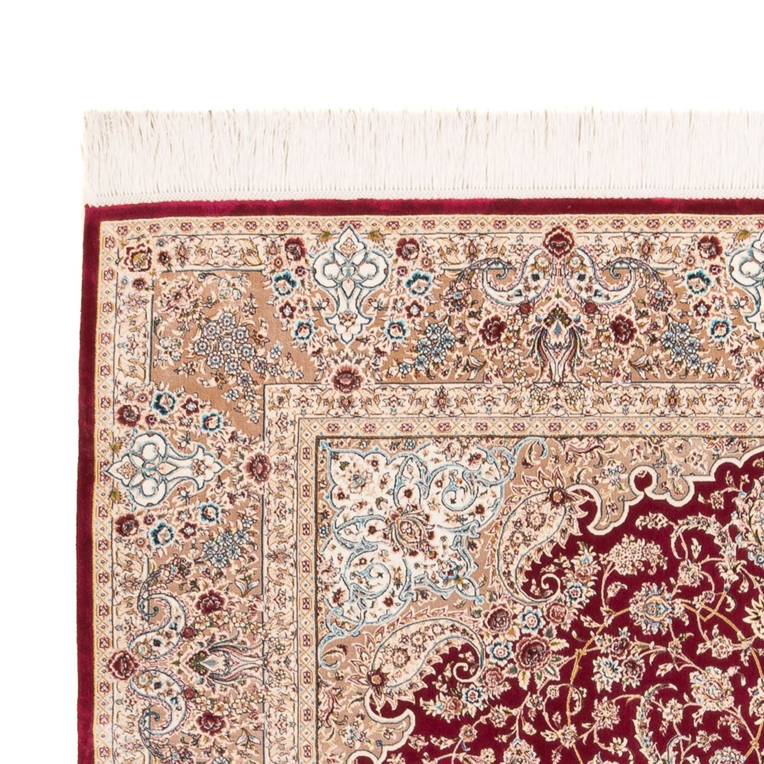 Alfombra de seda - Ghom Seda - Prima - 227 x 145 cm - rojo
