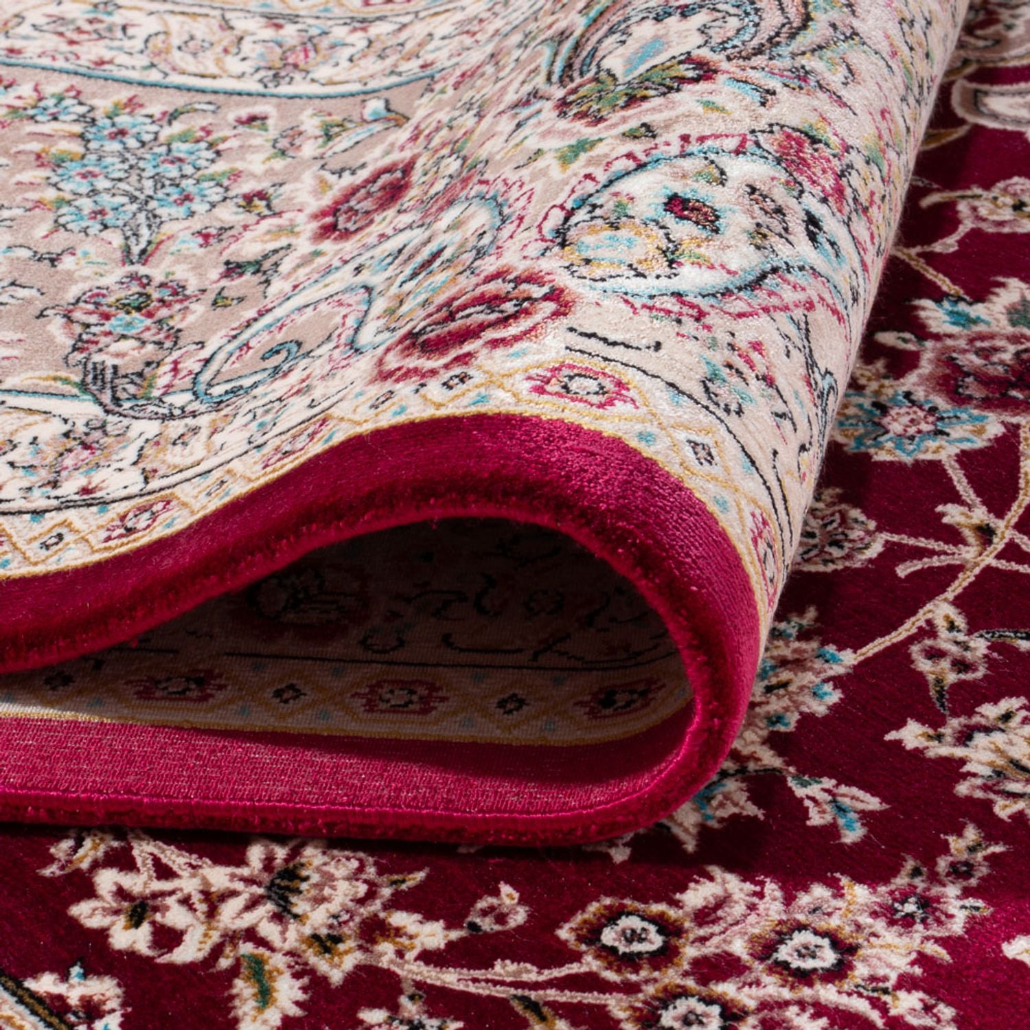 Alfombra de seda - Ghom Seda - Prima - 227 x 145 cm - rojo