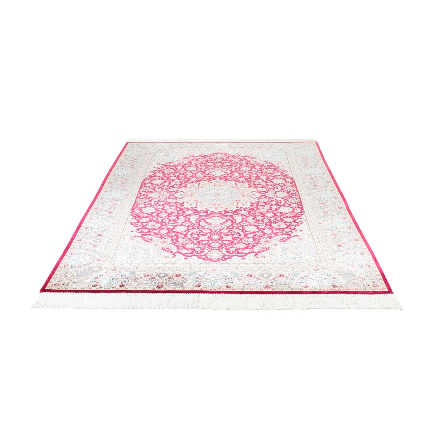 Alfombra de seda - Ghom Seda - Prima - 227 x 145 cm - rojo