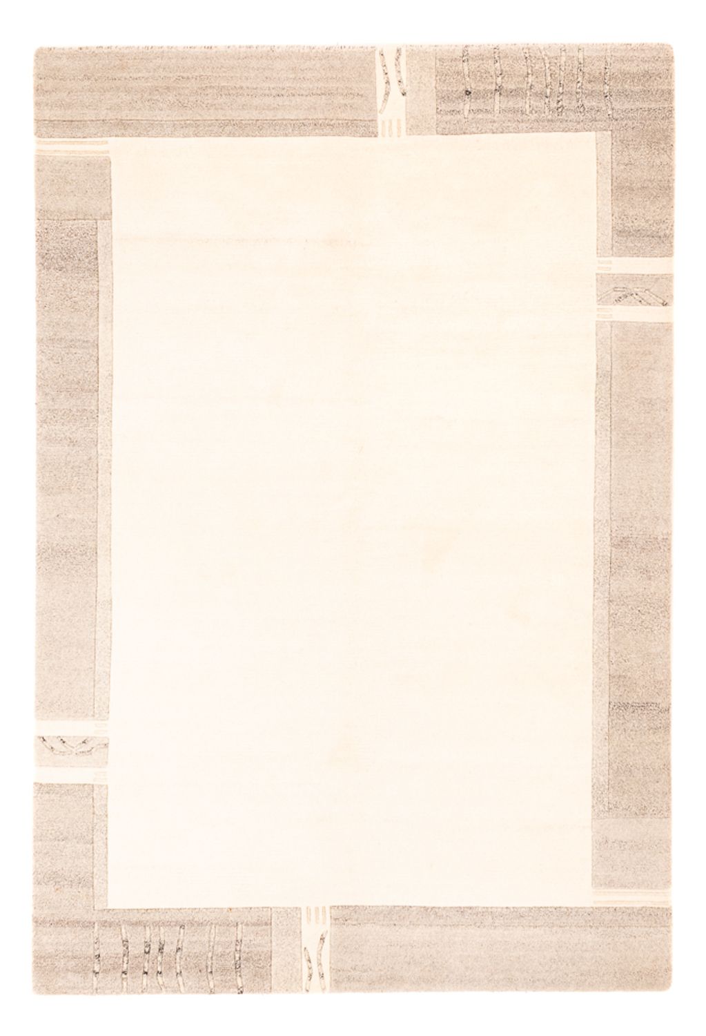 Alfombra de Nepal - 200 x 142 cm - blanco