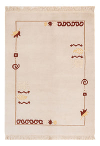 Alfombra de Nepal - 180 x 120 cm - beige claro