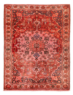 Alfombra persa - Nómada - 210 x 162 cm - rojo claro