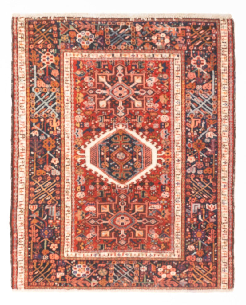 Alfombra persa - Nómada - 130 x 108 cm - rojo claro