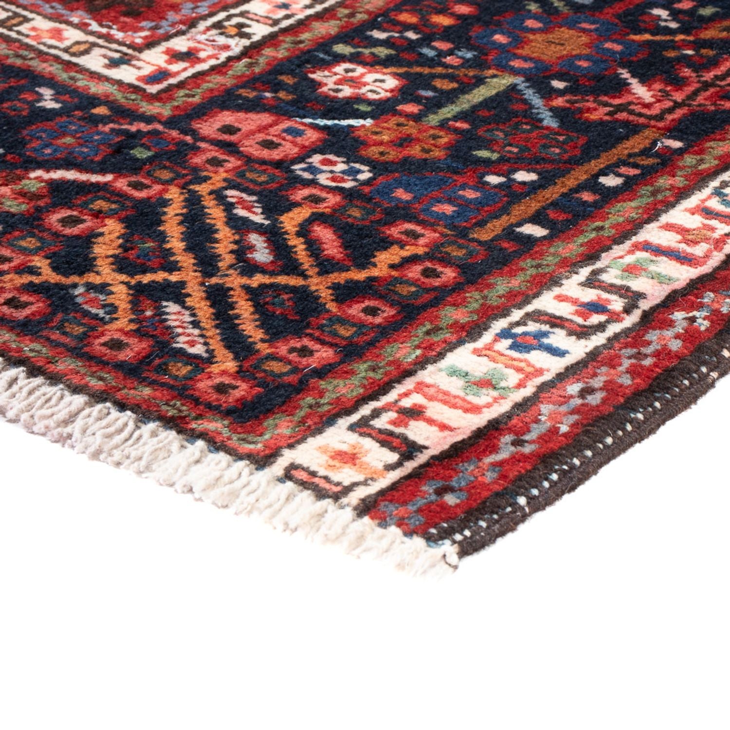 Alfombra persa - Nómada - 130 x 108 cm - rojo claro