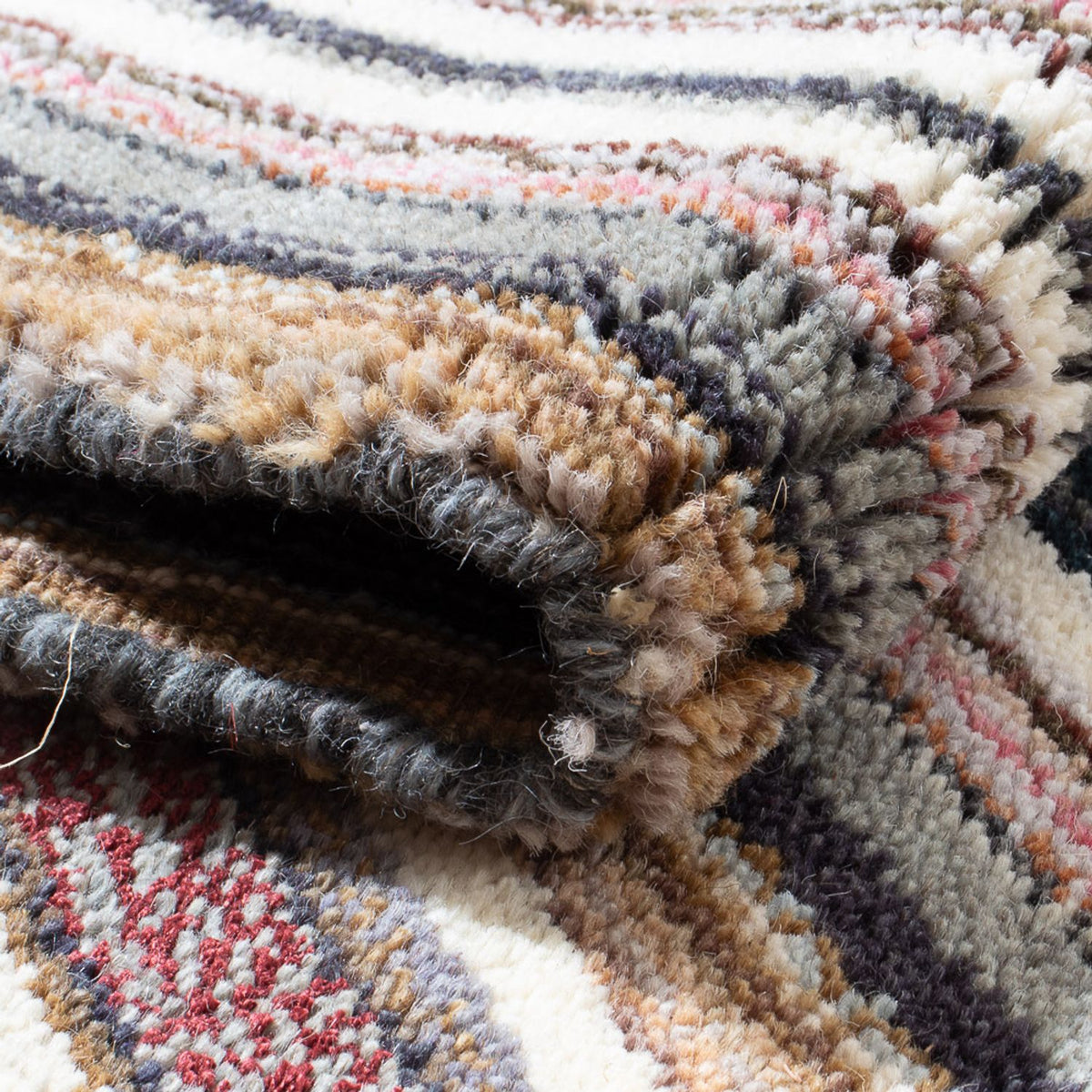 Alfombra de pasillo Alfombra de lana - 160 x 90 cm - multicolor