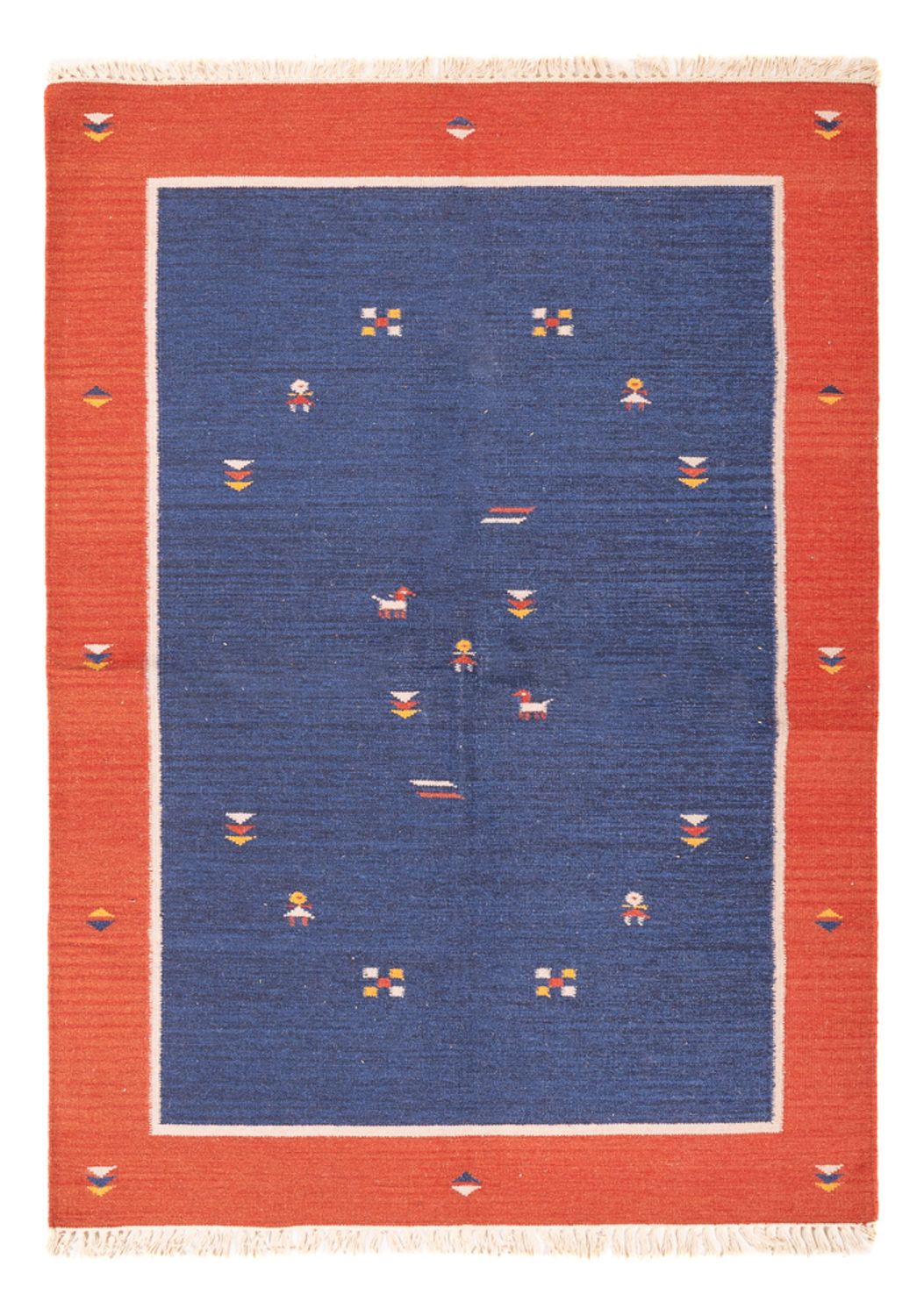 Alfombra Kelim - Tendencia - 200 x 140 cm - multicolor