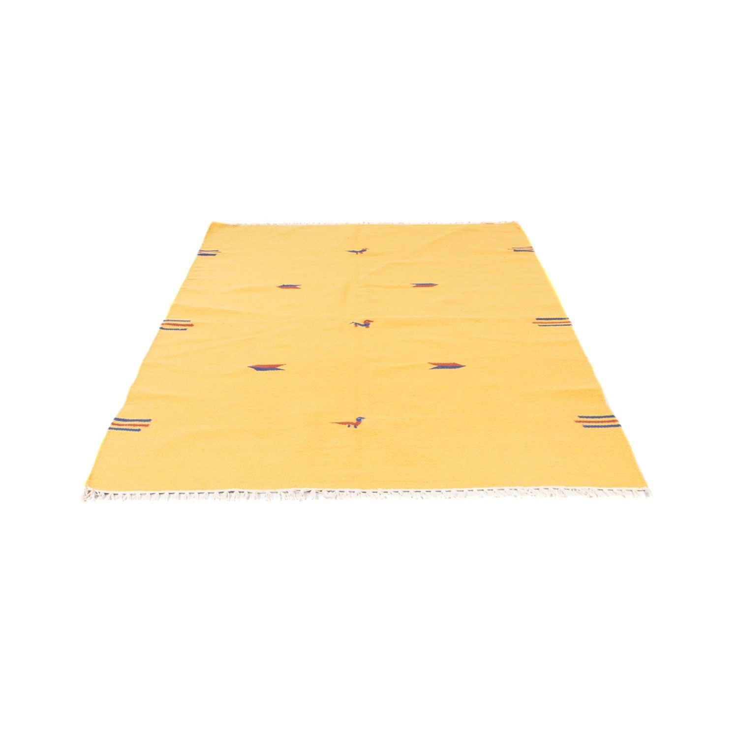 Alfombra Kelim - Tendencia - 180 x 120 cm - amarillo