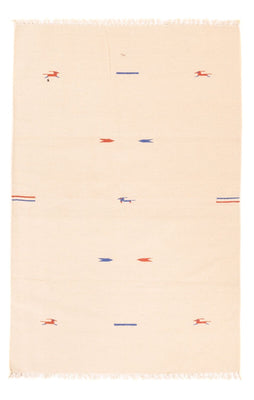 Alfombra Kelim - Tendencia - 180 x 120 cm - blanco natural