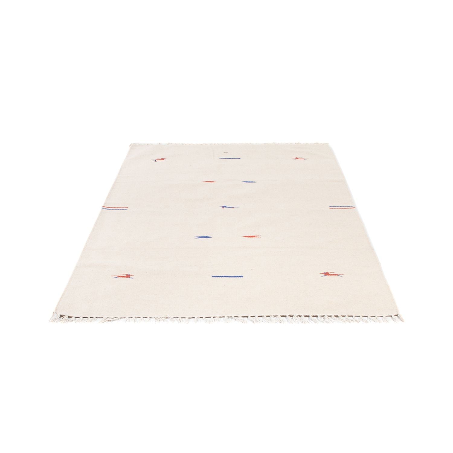 Alfombra Kelim - Tendencia - 180 x 120 cm - blanco natural