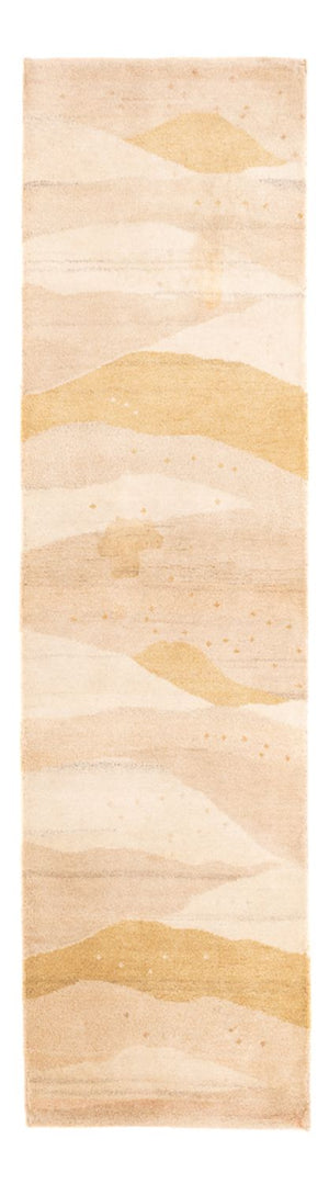Alfombra de pasillo Alfombra Gabbeh - Indus - 234 x 75 cm - beige claro