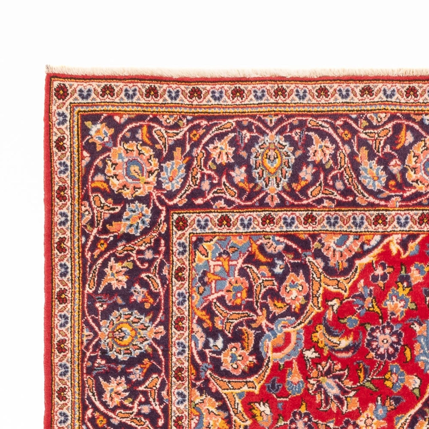 Alfombra persa - Keshan - 215 x 140 cm - rojo