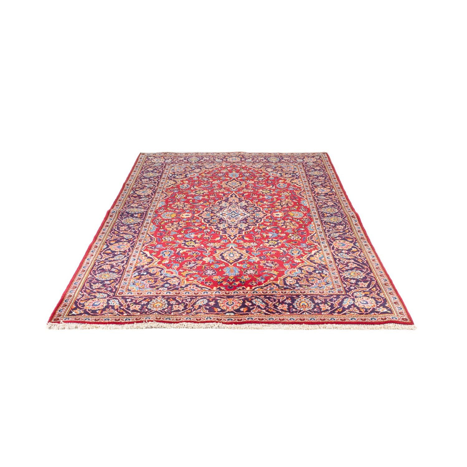 Alfombra persa - Keshan - 215 x 140 cm - rojo