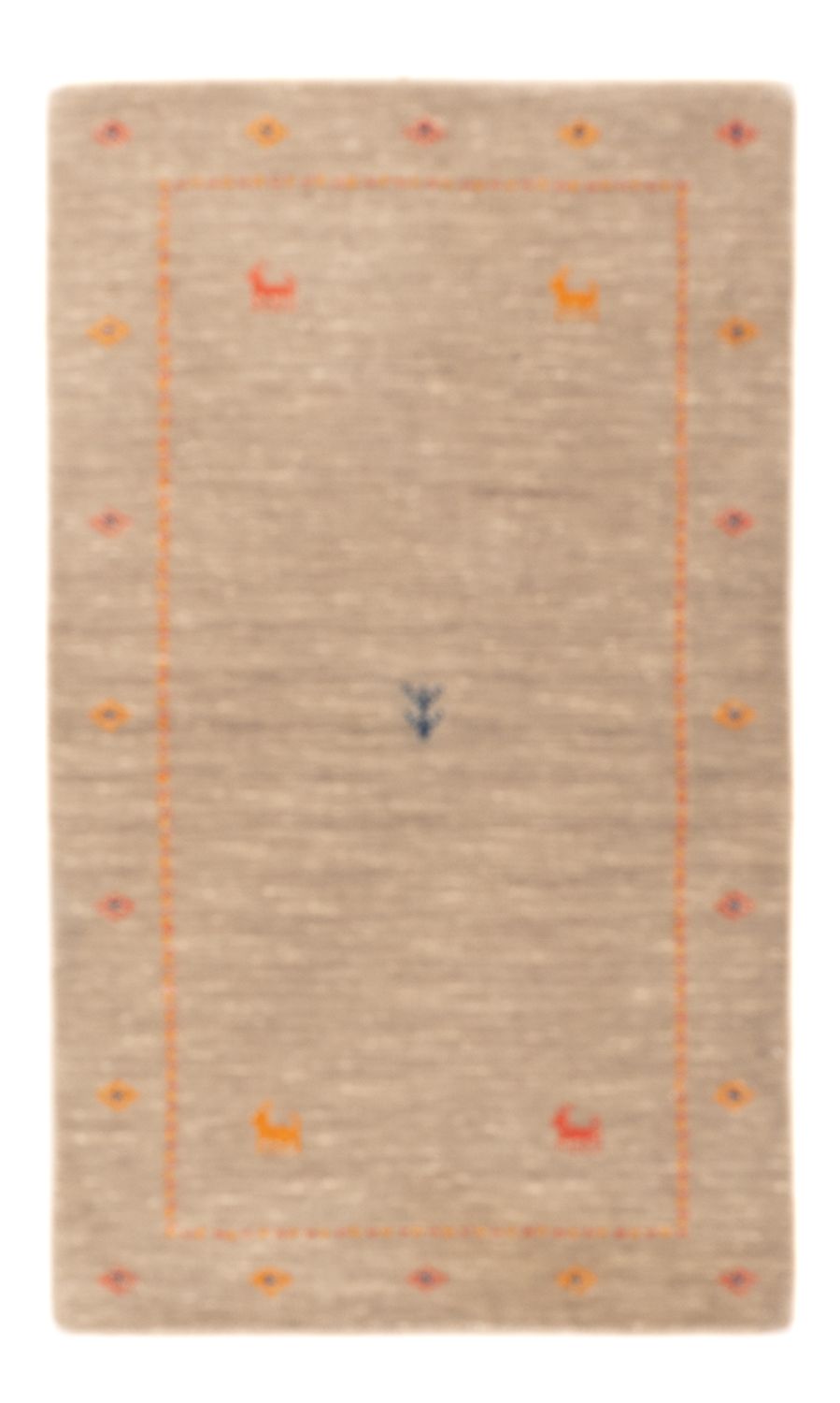 Alfombra Gabbeh - Loribaft Softy - 103 x 62 cm - caramelo